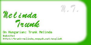 melinda trunk business card